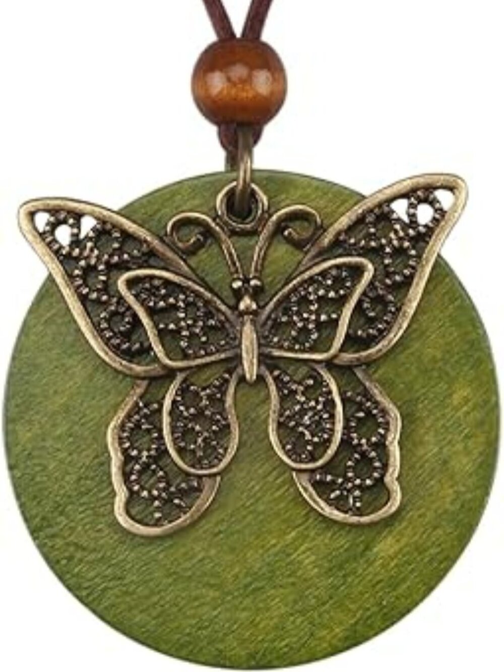 NEW Long Boho Necklace Leather Wooden Pendant Y Choker Ethnic‎ Style Hippie